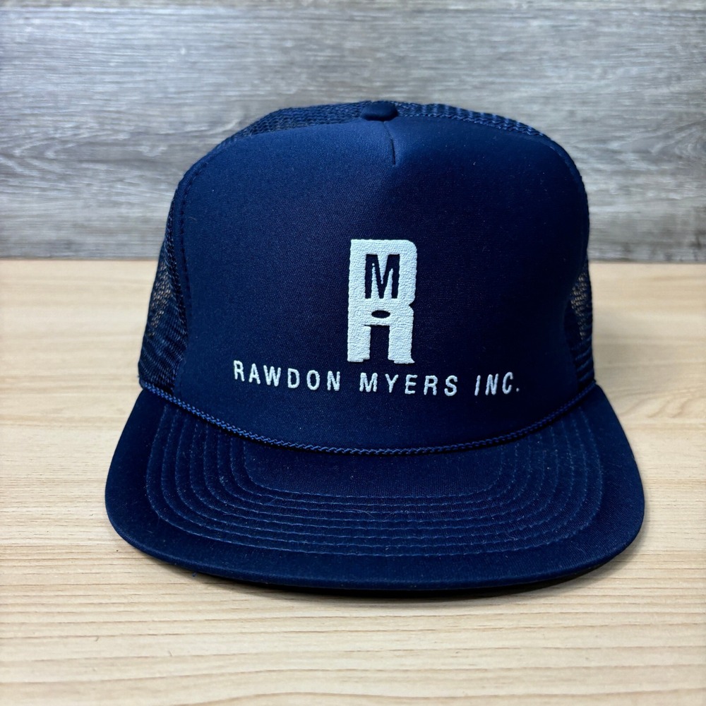 Vintage Rawdon‎ Myers Hat Cap Snapback Blue Foam Trucker